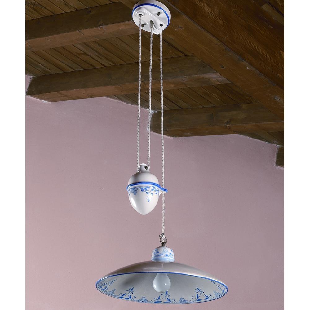 imas rez ellensulyos lampa nappali mediterran kezzel festett kek minta keramia patinazott rez lampa provansz toscana firenze.jpg